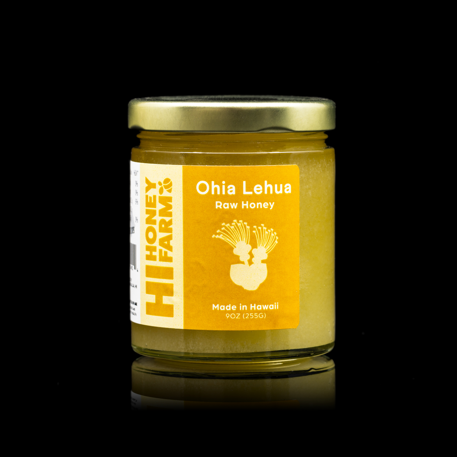 Raw, Organic, White Ohia Lehua Blossom Honey: Three 9 oz Jars